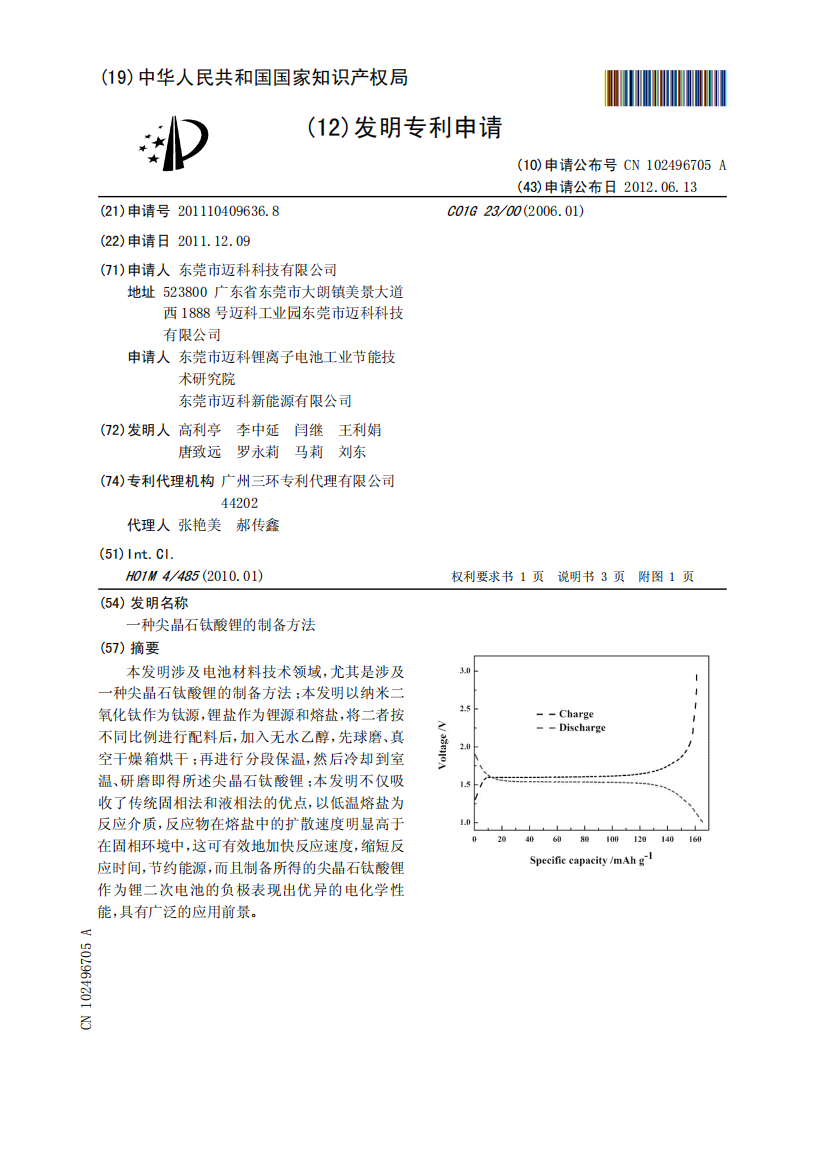 一种尖晶石钛酸锂的制备方法