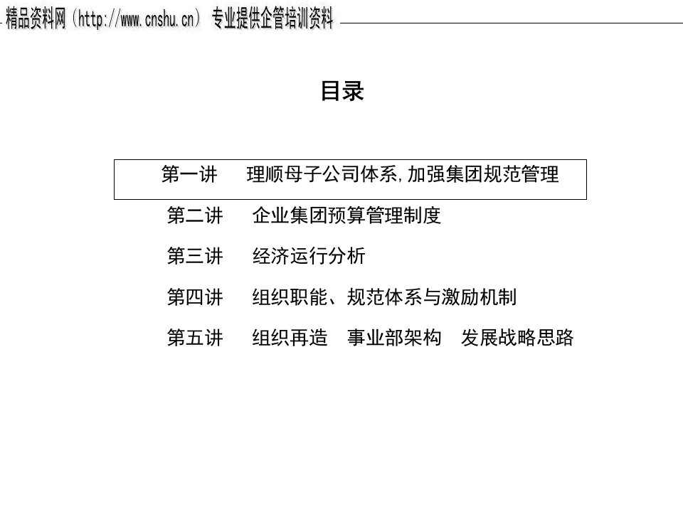 上海某集团管理模式