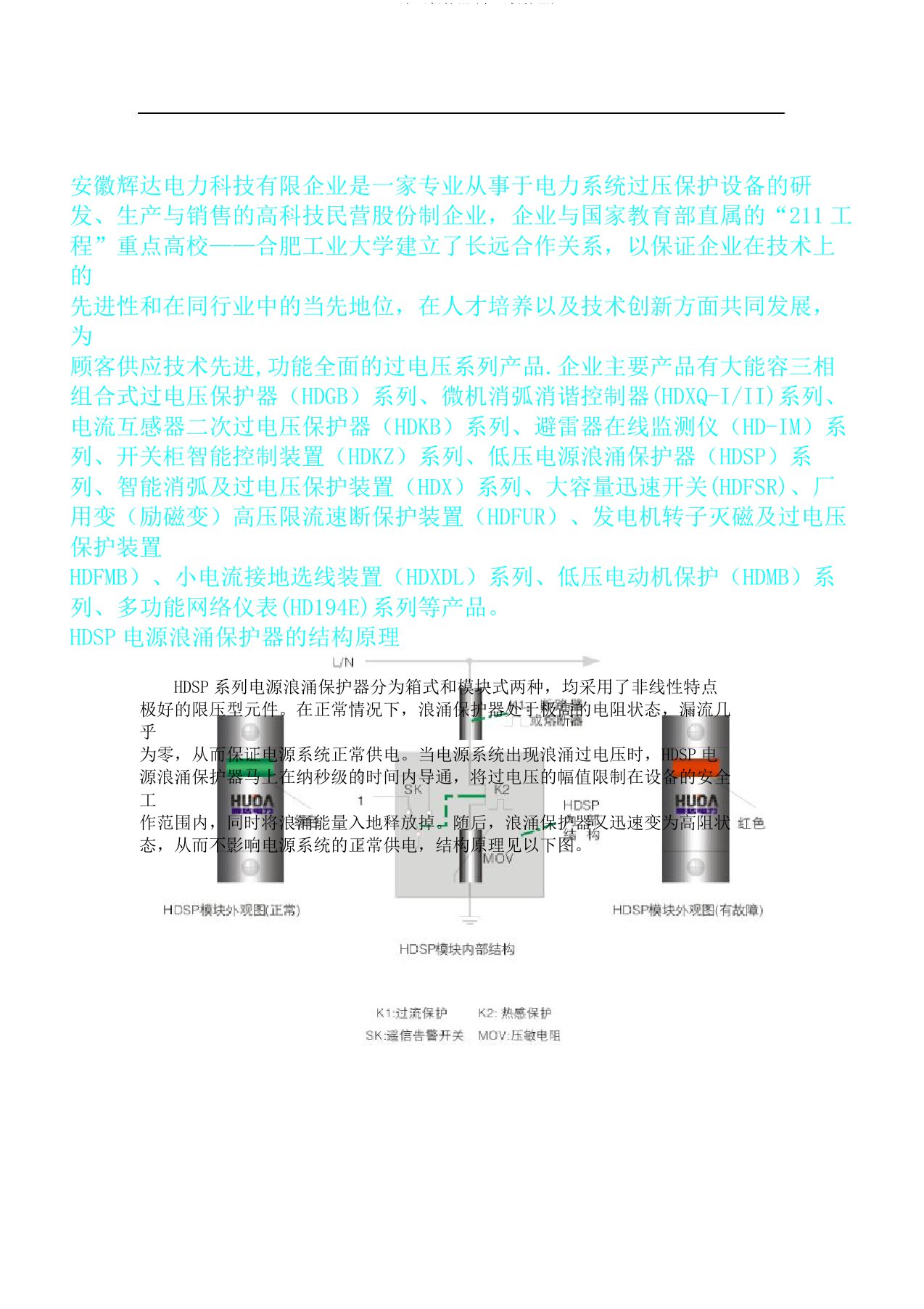 HDSP浪涌保护器(电涌保护器)