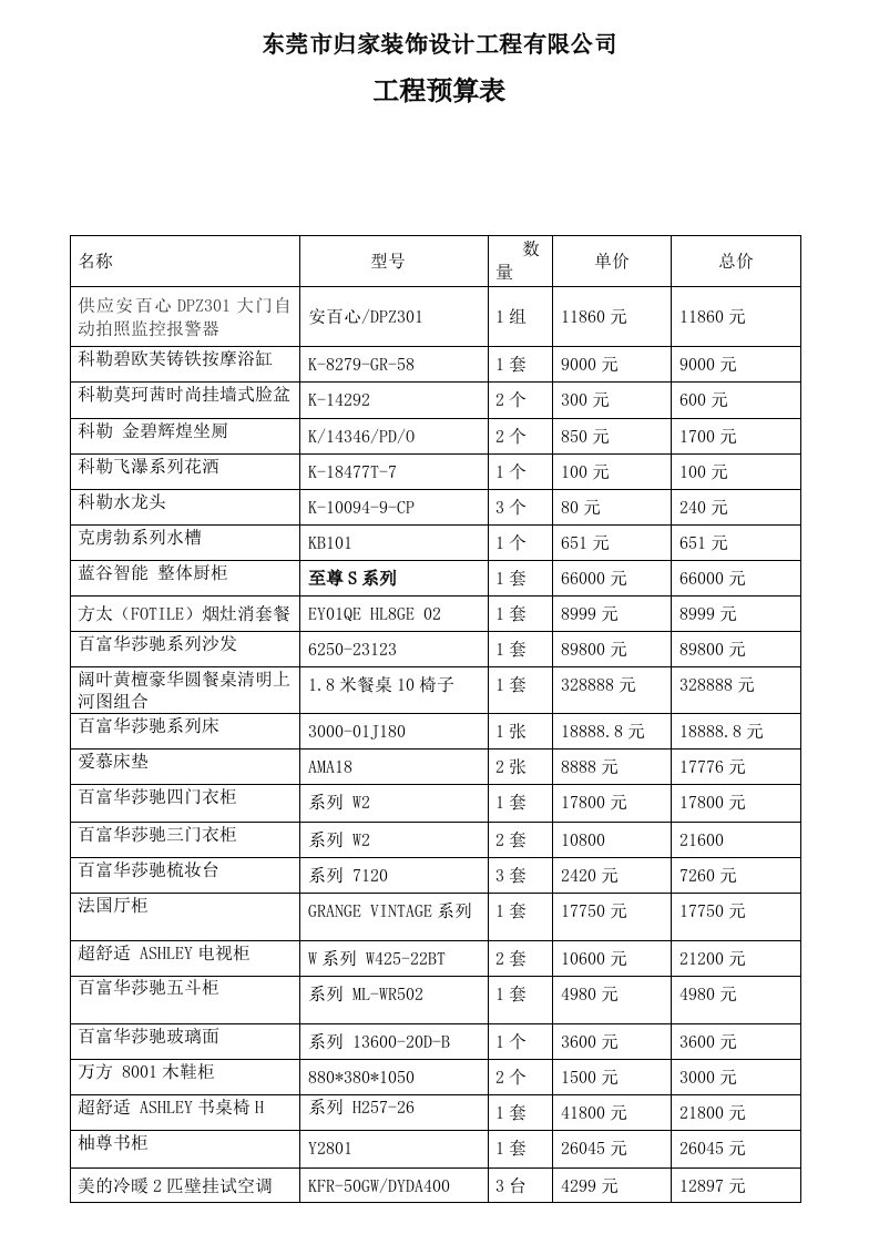 家具家电购销合同