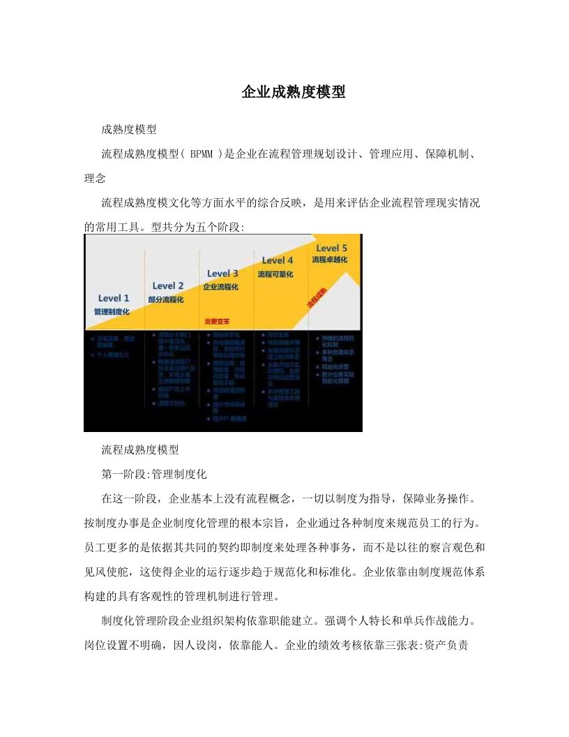 企业成熟度模型