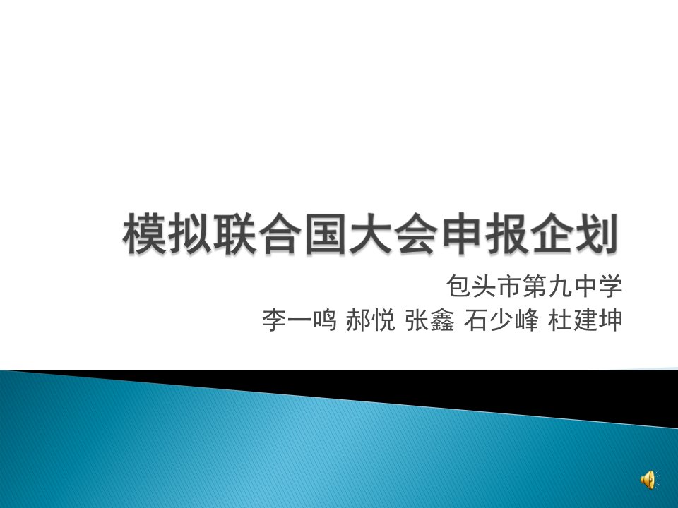 模拟联合国大会申报企划