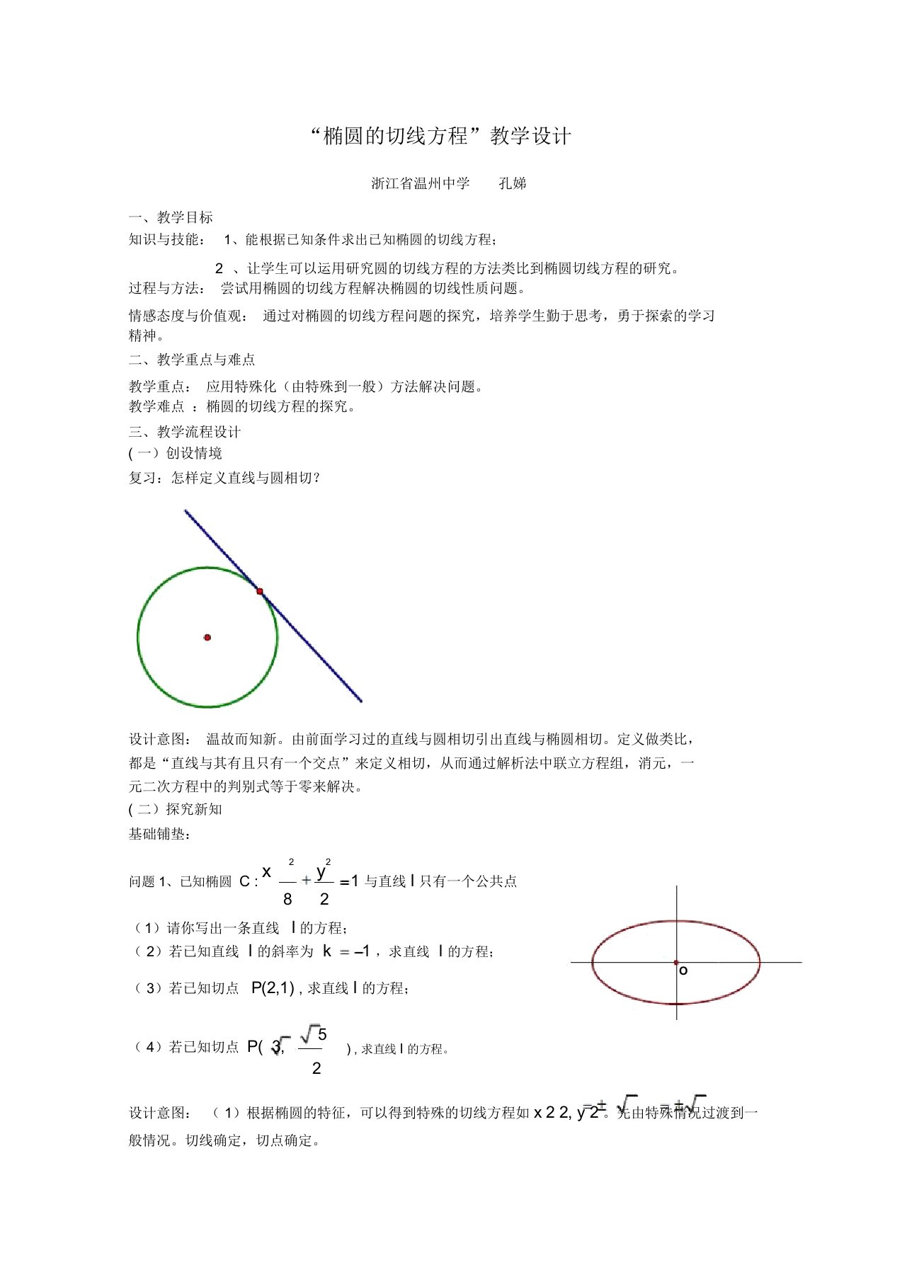 椭圆的切线方程全面版