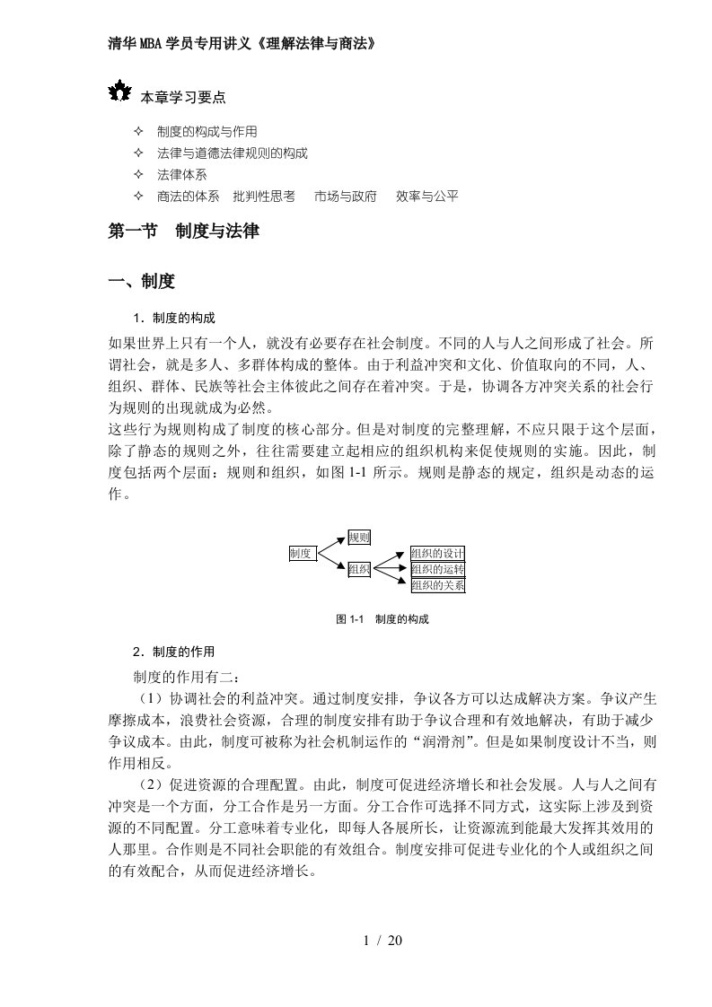 清华mba学员专用讲义理解法律与商法(20)