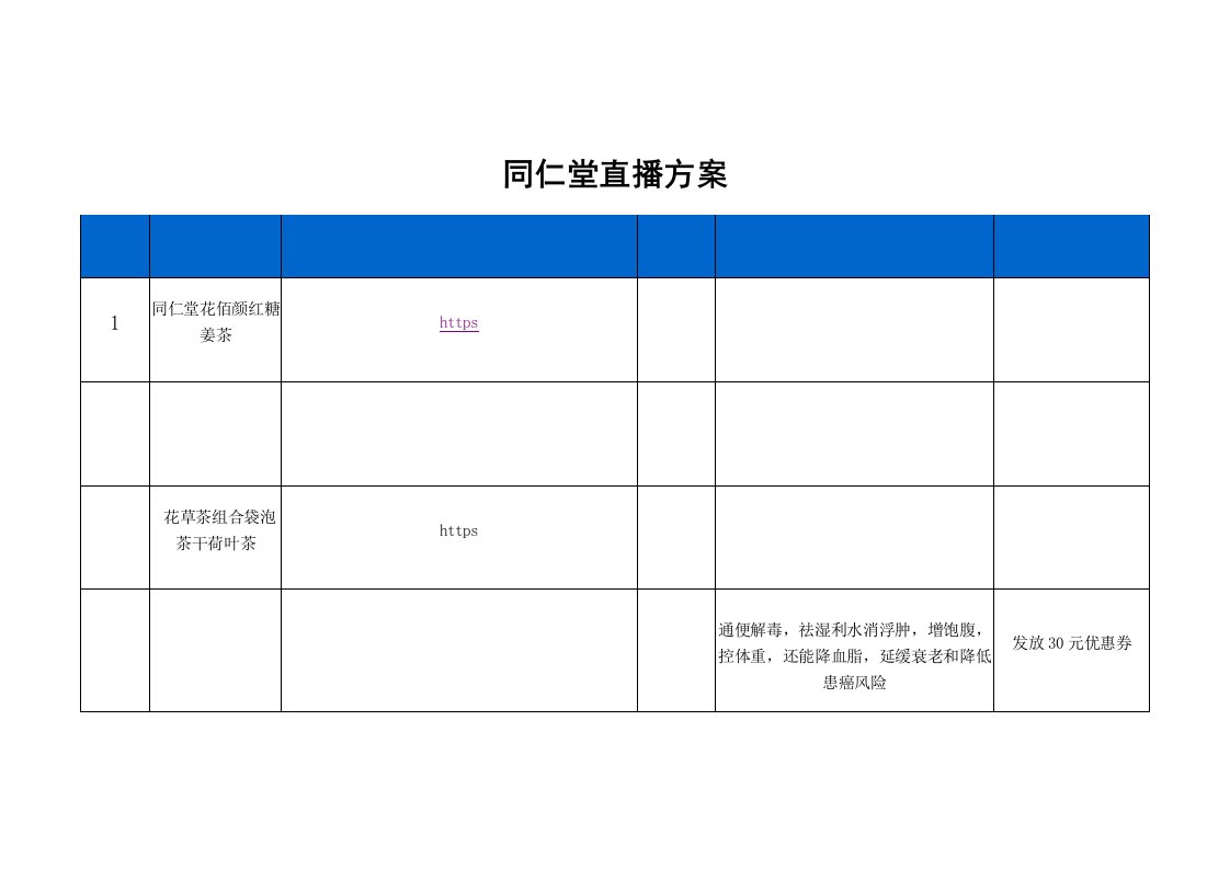 精品文档-花佰颜直播策划方案2页