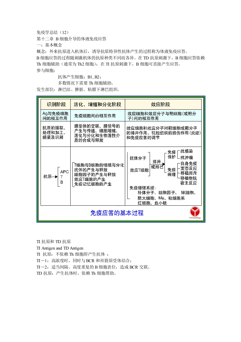 免疫学总结12