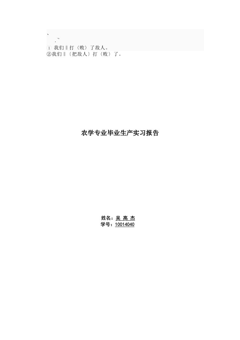 cc-sntes沈阳农业大学农学专业毕业生产实习报告