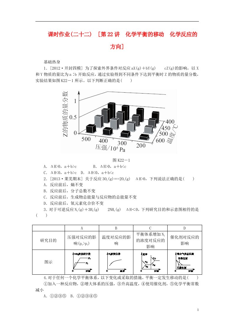 高考化学一轮复习方案