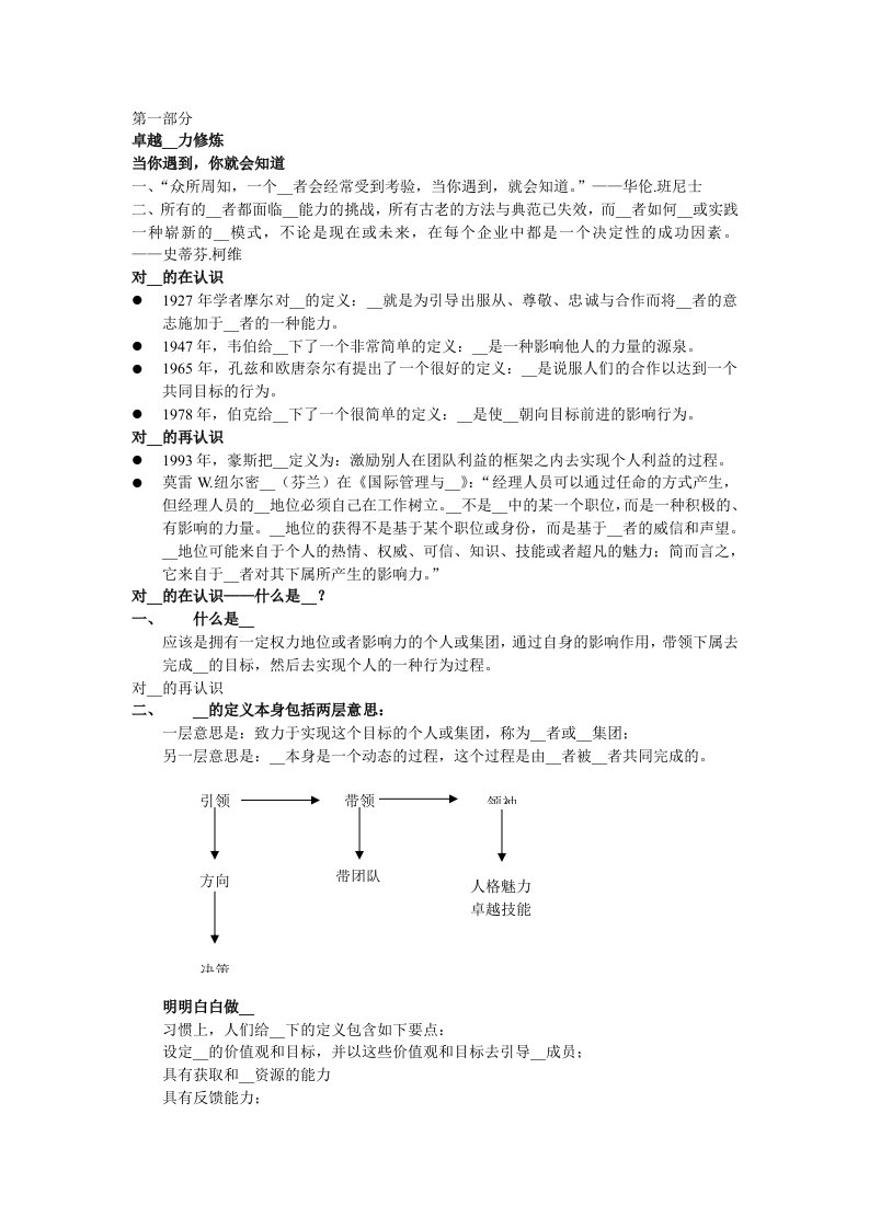 卓越领导力与高效团队执行力提升训练