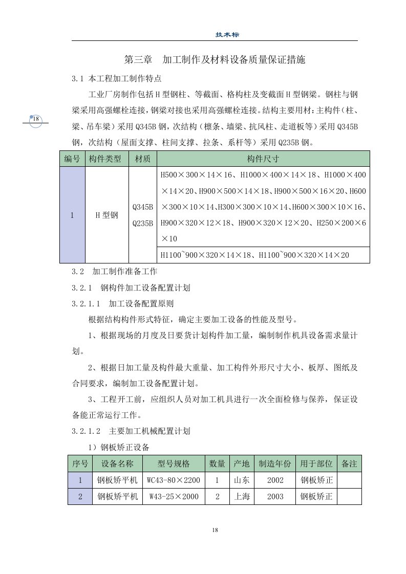 钢结构加工制作施工组织设计