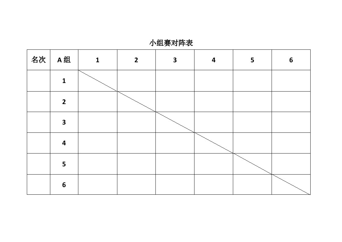 羽毛球比赛对阵表模板