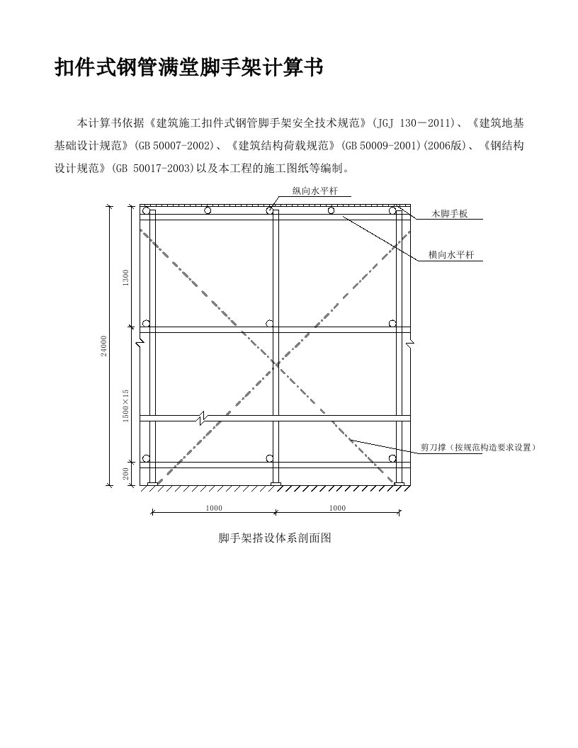 扣件式钢管满堂脚手架计算书