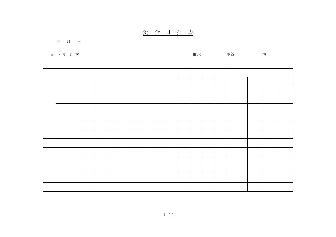 资金管理控制表格汇总8