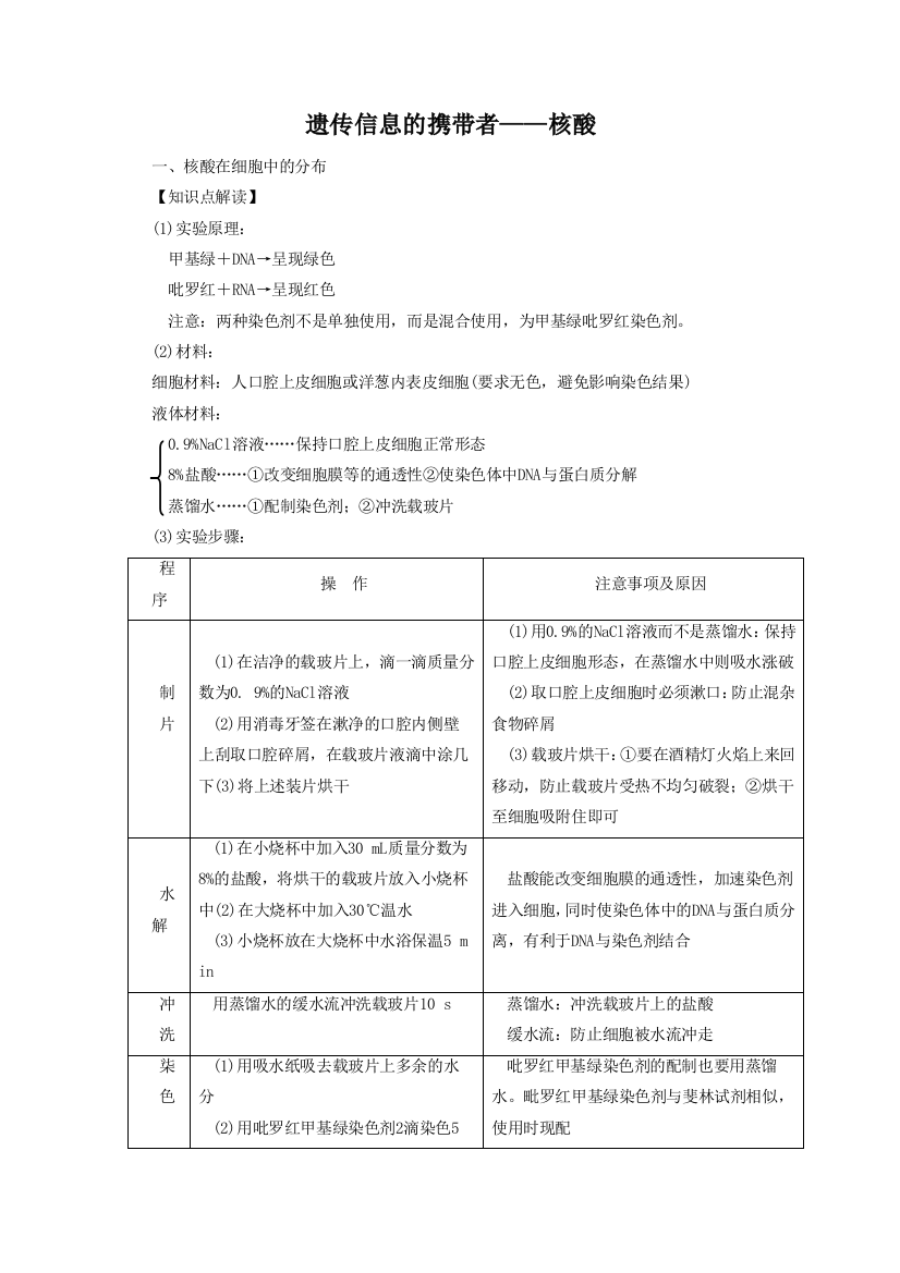 《遗传信息的携带者──核酸