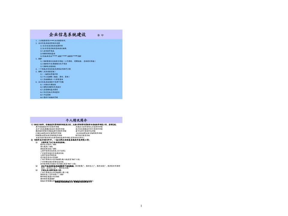 企业信息系统建设