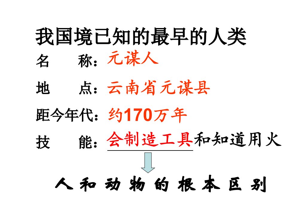 初一历史上册总复习人教版ppt课件