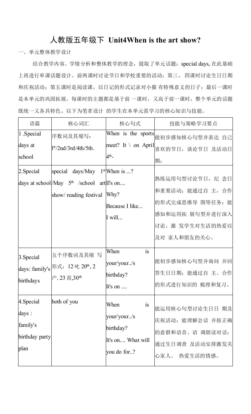 中小学人教版五年级下Unit