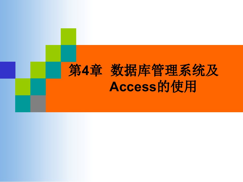 数据库管理系统及Access的使