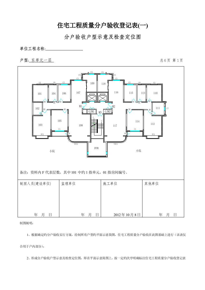 2023年分户验收记录全套填写范例