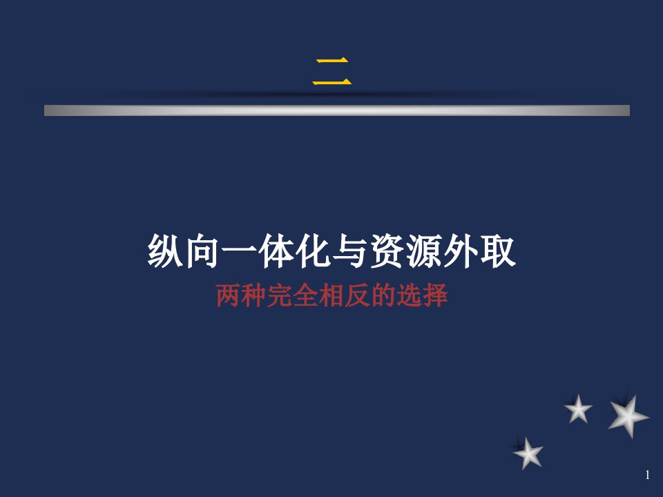 第八章纵向一体化战略(战略管理-南开大学,杨坤)