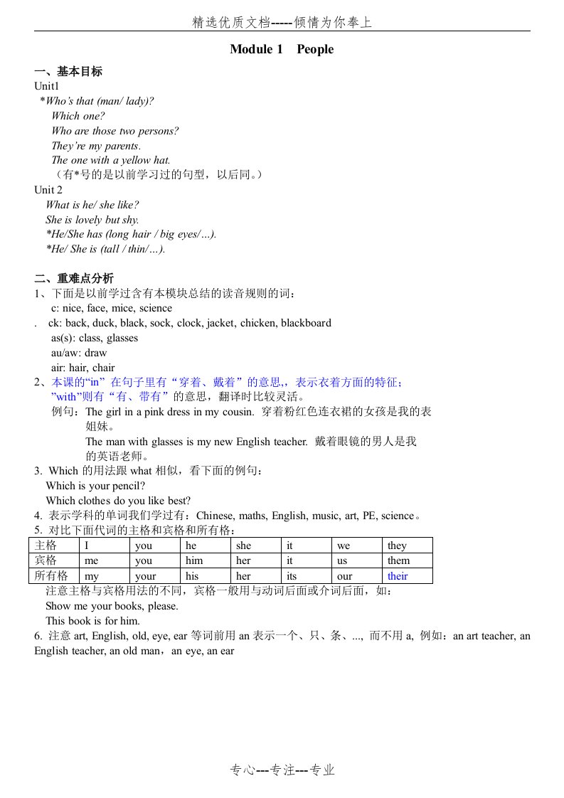 广州版英语四年级下学期全册知识点归纳(共7页)