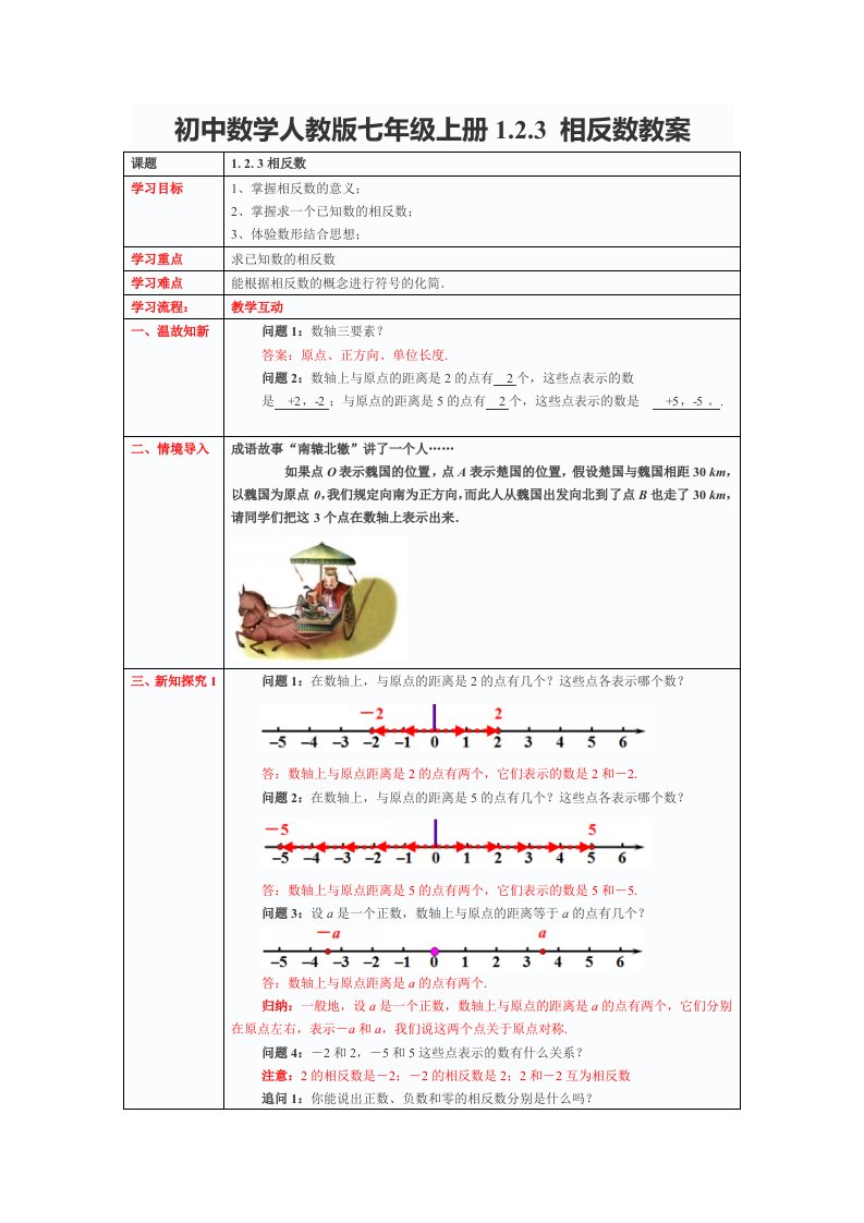 初中数学人教版七年级上册1.2.3