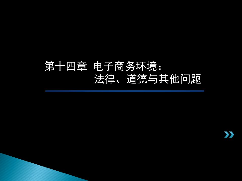 电子商务概论第十四章法律道德与其他问题讲课教案