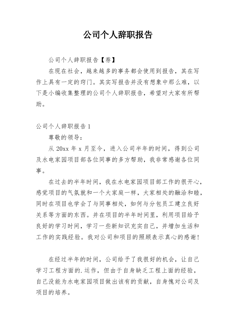 公司个人辞职报告_37