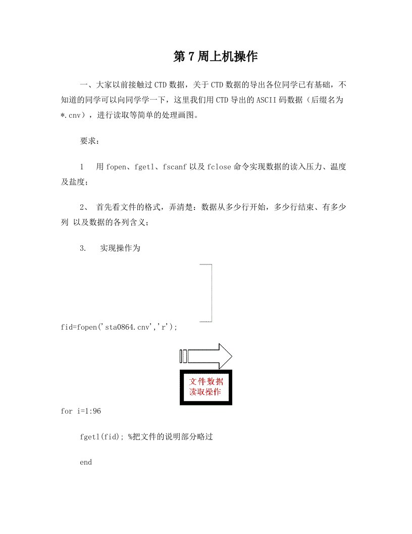 CTD数据处理及可视化