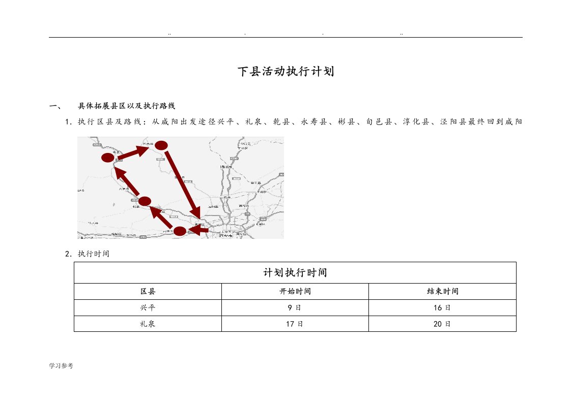 房地产县区拓展计划