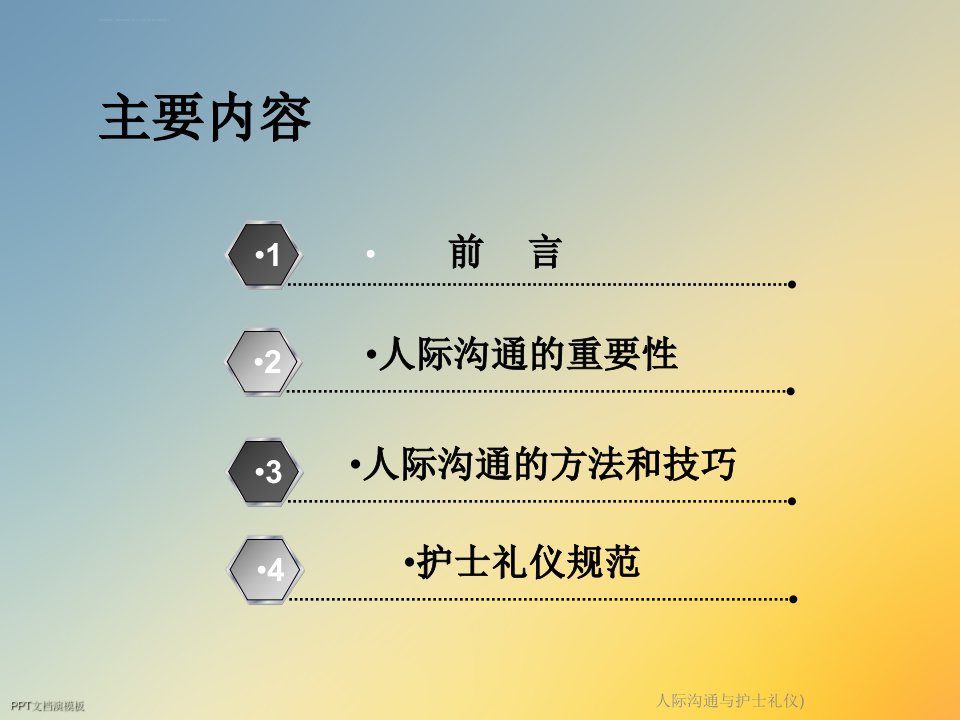 人际沟通与护士礼仪ppt课件