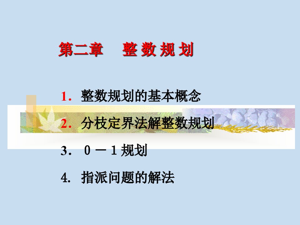 数学建模整数规划