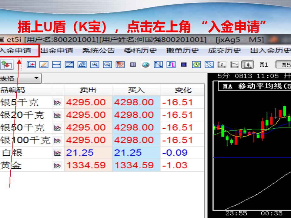 金玺贵金属出入金流程