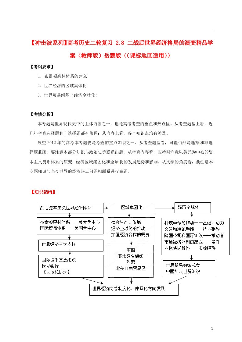 高考历史二轮复习