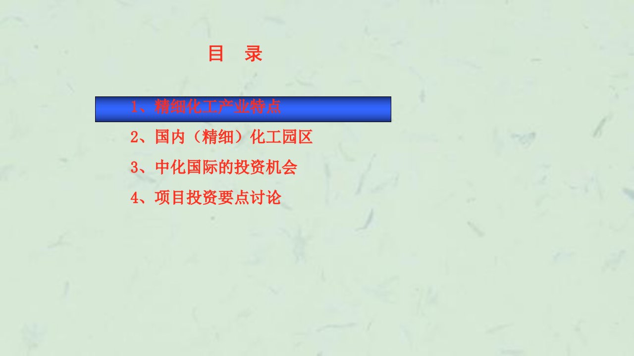 中化国际精细化工产业园项目建议书讨论稿课件