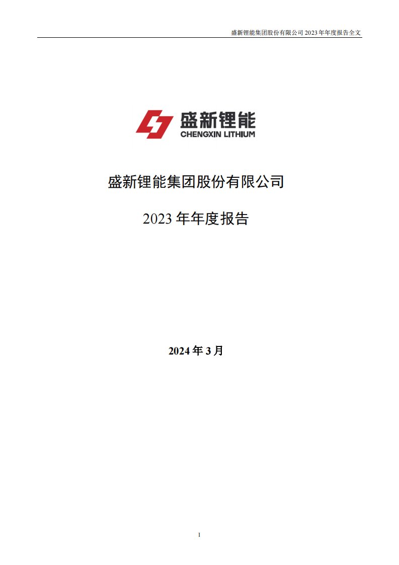 深交所-盛新锂能：2023年年度报告-20240328