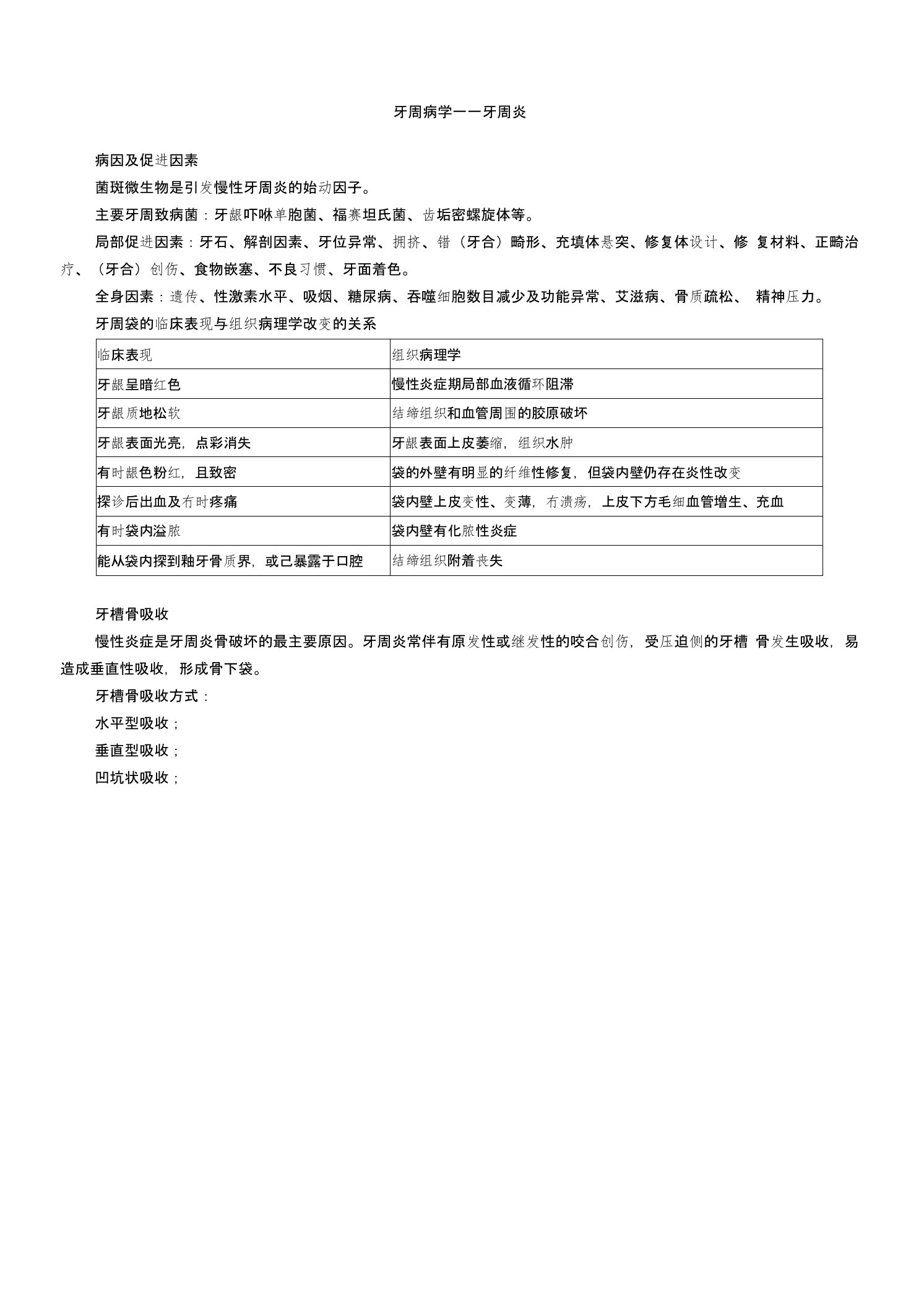 主管护师护士护理考研资格考试题库牙周病学牙周炎