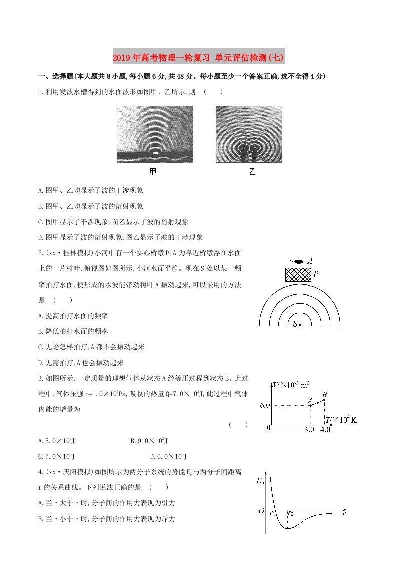 2019年高考物理一轮复习