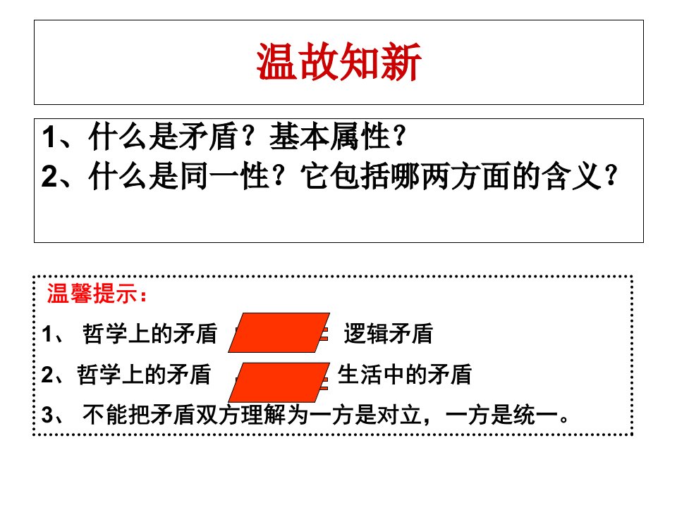 矛盾的同一性和斗争性的关系