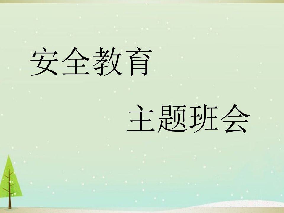 高中安全教育主题班会ppt课件