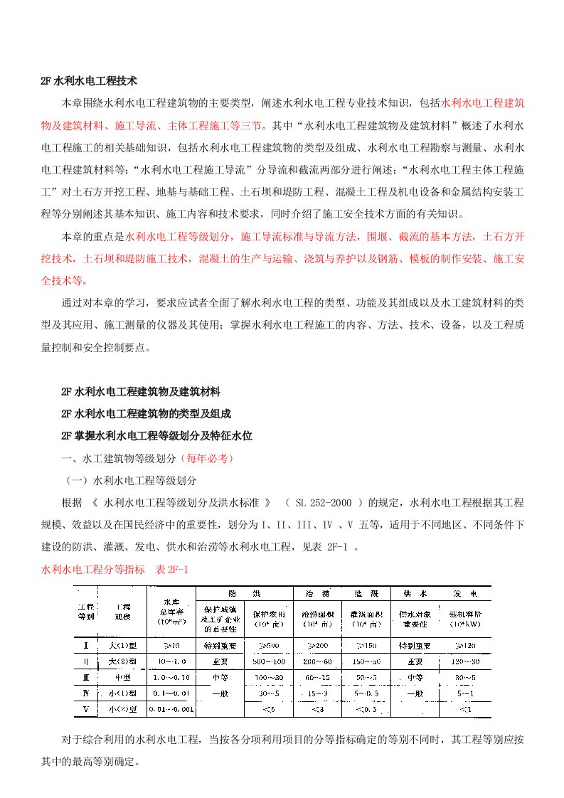 水利工程-2F311010