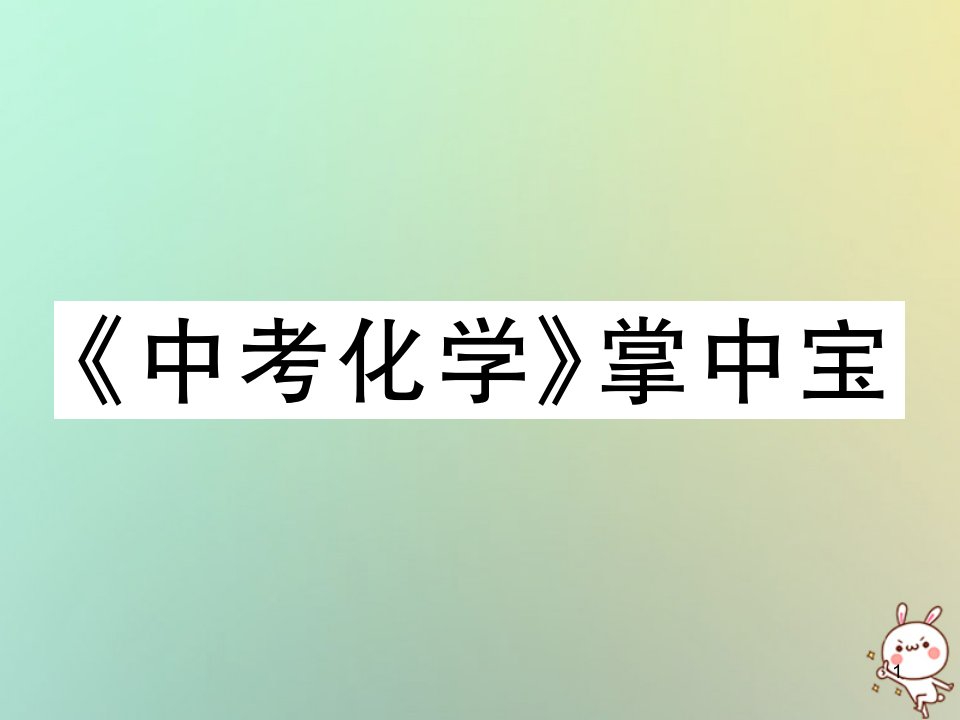 2020年中考化学一轮复习-中考备忘录(10-13)ppt课件