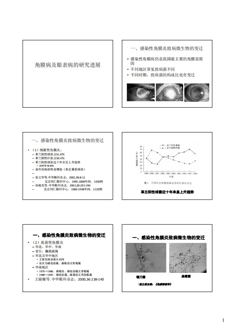 角膜病及眼表疾病的研究进展课件解析