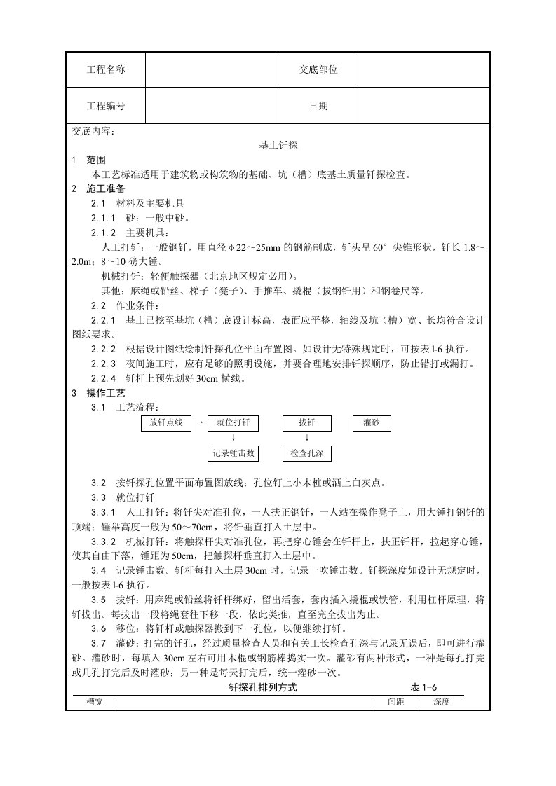 建筑工程管理-3基土钎探施工工艺