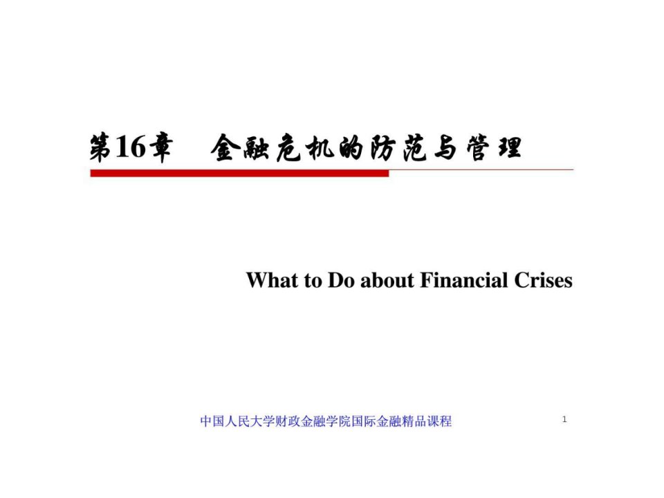 人大经济金融课件_国际金融第二版chapter16