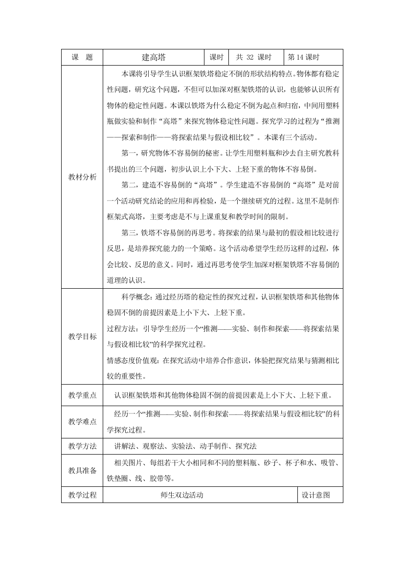 小学科学六年级上册第二单元内容