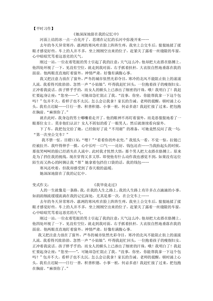 巧变式习作