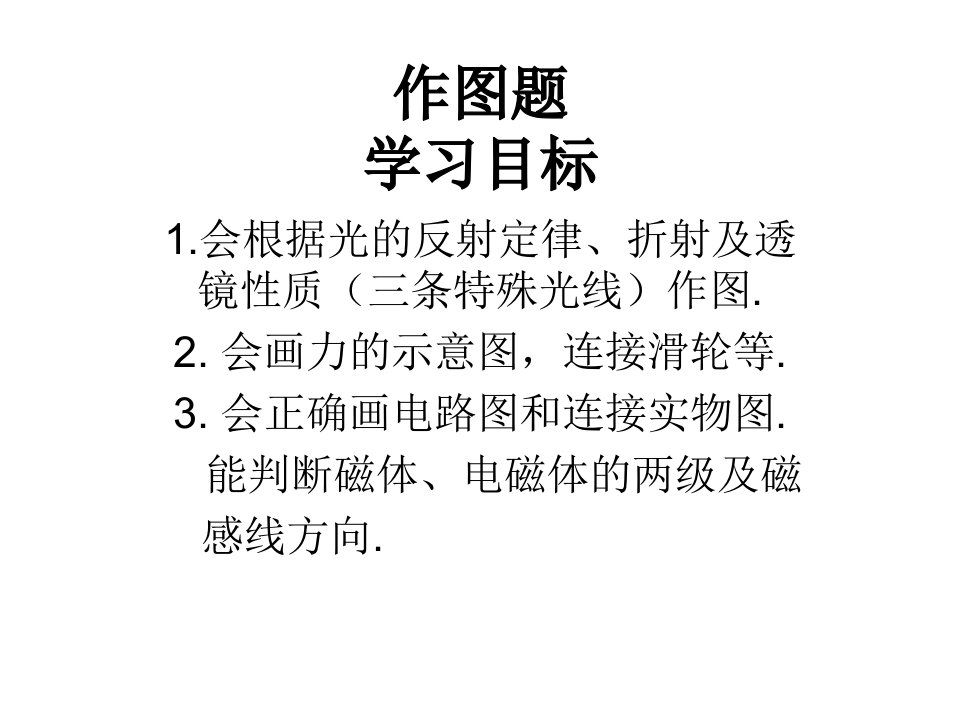 中考物理作图题复习