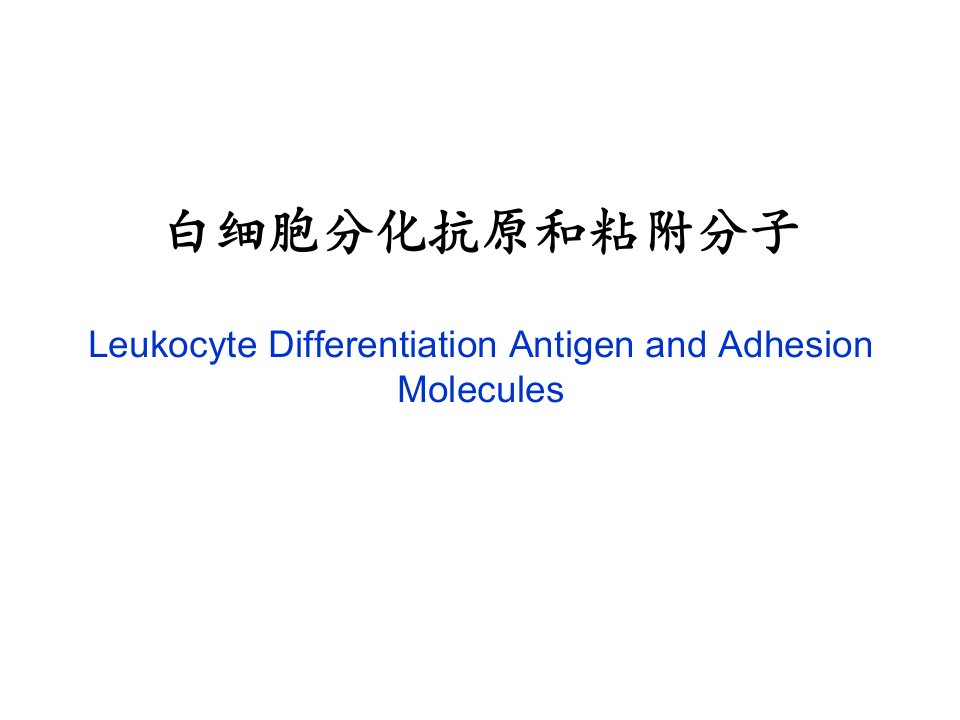 疫2015课件白细胞分化抗原