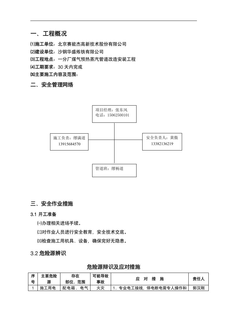 动火作业安全措施